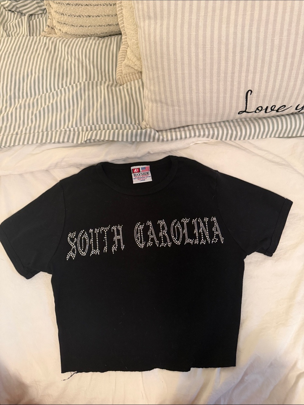 South Carolina Rhinestone Black Kids T-Shirt